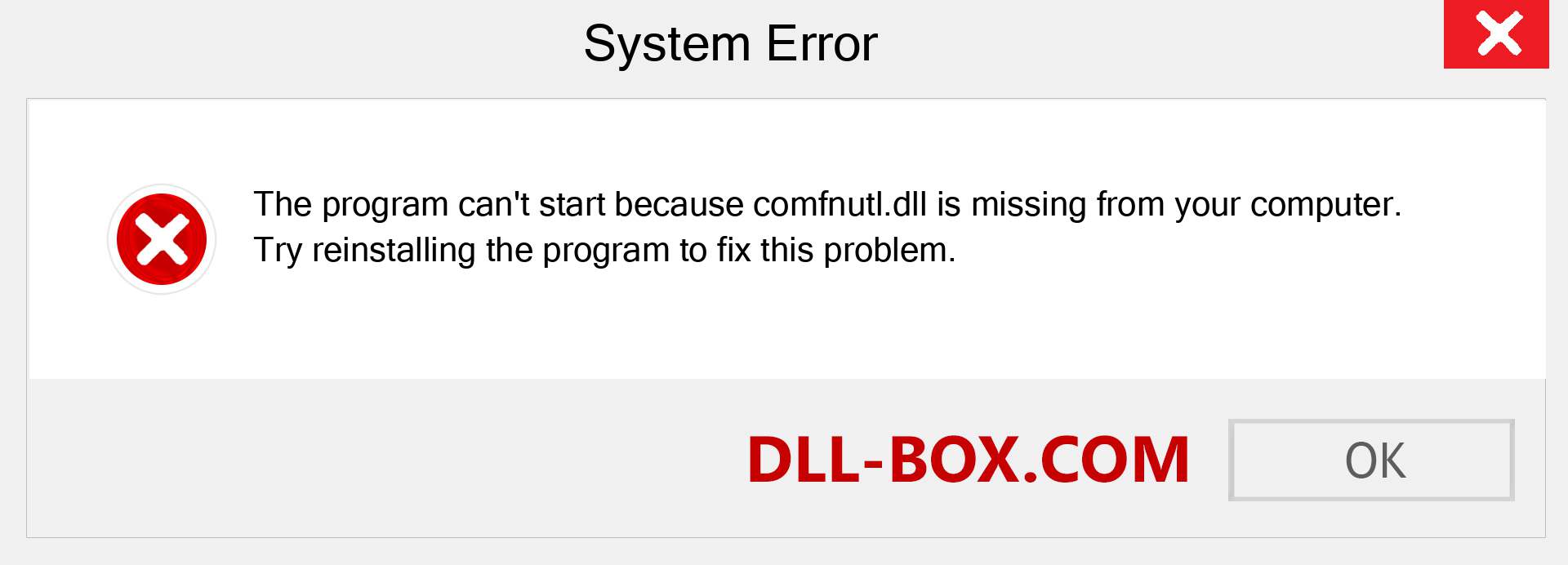  comfnutl.dll file is missing?. Download for Windows 7, 8, 10 - Fix  comfnutl dll Missing Error on Windows, photos, images
