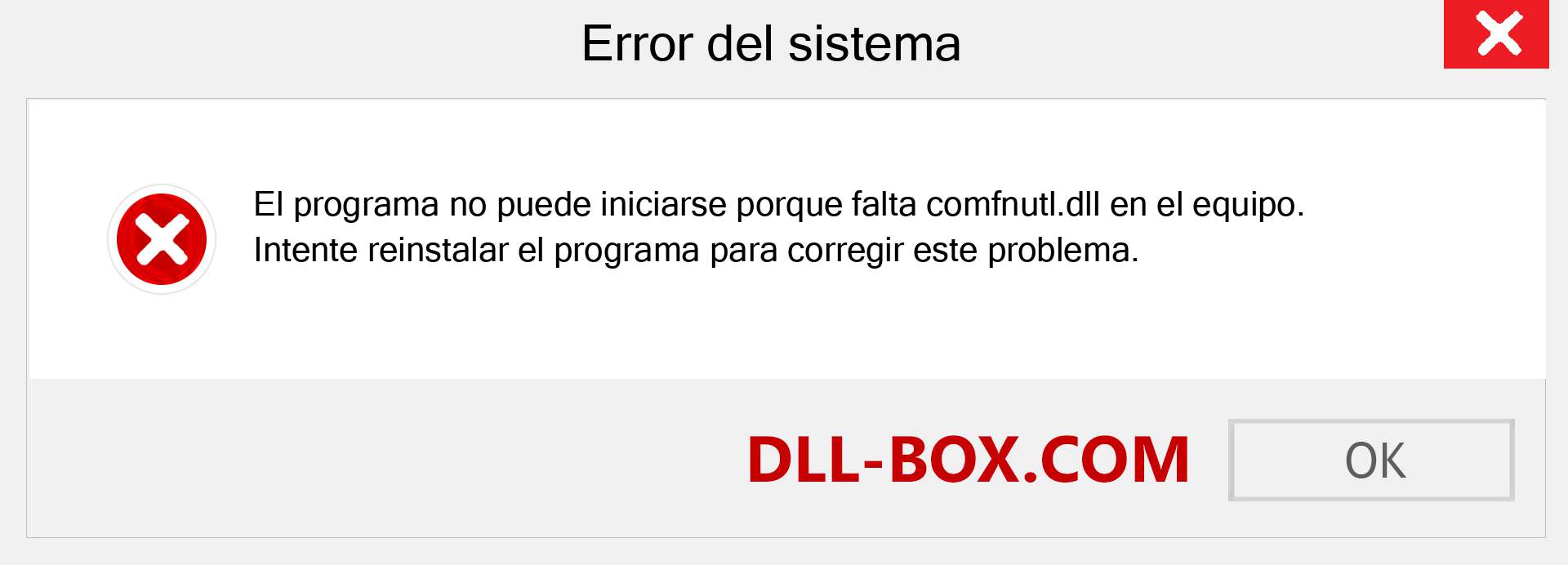 ¿Falta el archivo comfnutl.dll ?. Descargar para Windows 7, 8, 10 - Corregir comfnutl dll Missing Error en Windows, fotos, imágenes
